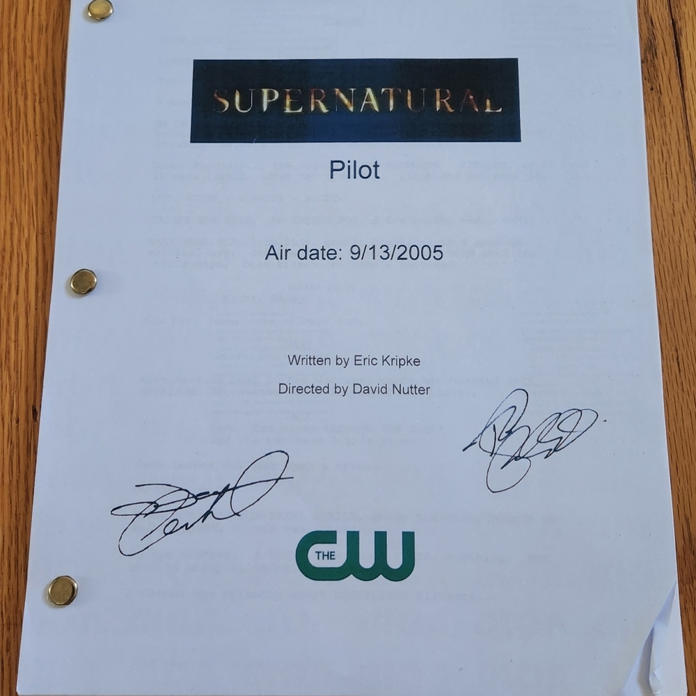 Signed Reprint Supernatural Pilot Script